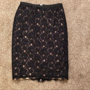 Little black lace pencil skirt by BCBGMAXAZRIA